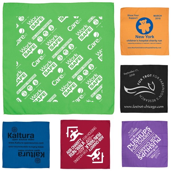 "THE AURORA BANDANA" Headband and Neck Wear Silkscreen - Domestic Production - 22" x 22" - Polyester