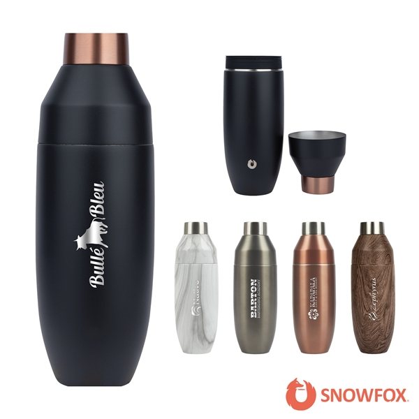 Snowfox® 22 oz Vacuum Insulated Cocktail Shaker - Double Wall &amp; Built-in Strainer