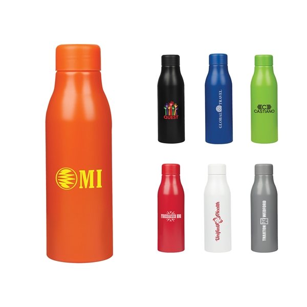 Renzo 24 oz Recycled Aluminum Water Bottle - Leak Proof &amp; BPA Free