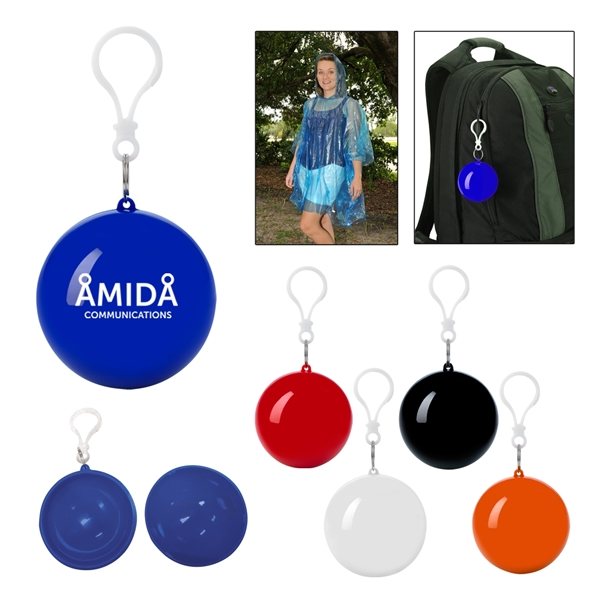 Poncho Ball Key Chain - Portable &amp; Rainwear