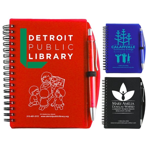 "CARMEL JOTTER" Notepad Notebook with Pen - Polypropylene Cover