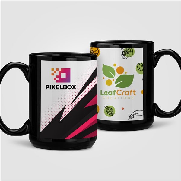 SimpliColor 15 oz Black Ceramic Mug