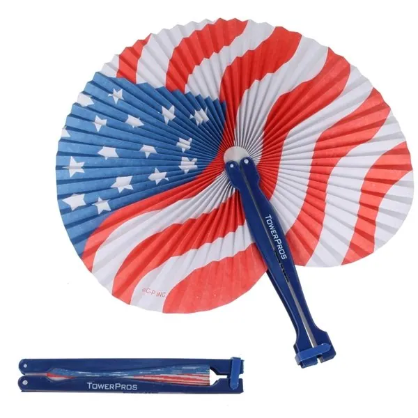 Patriotic Folding Fan - Collapsible
