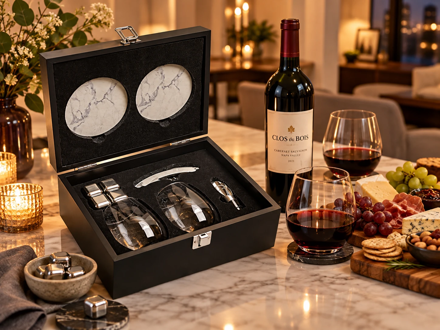 10-Piece Wine Set with Tools - Stainless Steel