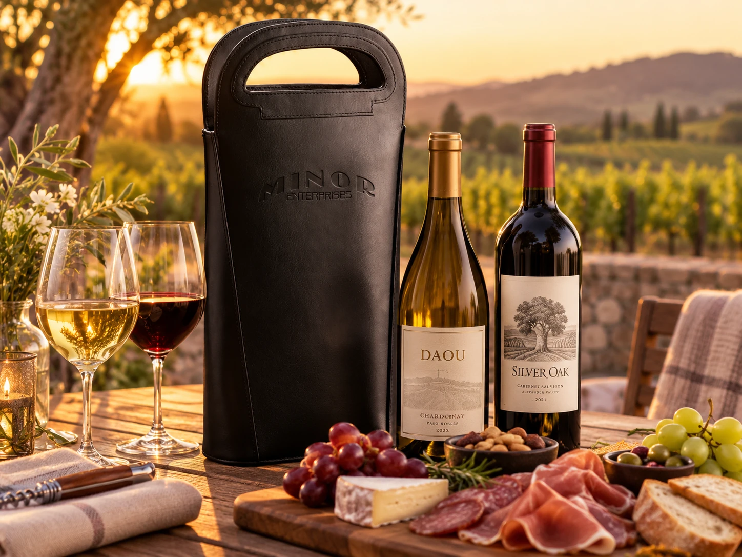 Gioia II Leather Double Wine Carrier - Insulated