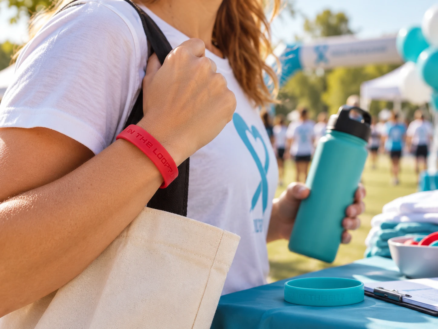 Debossed Silicone Wristband - Waterproof & Latex Free

