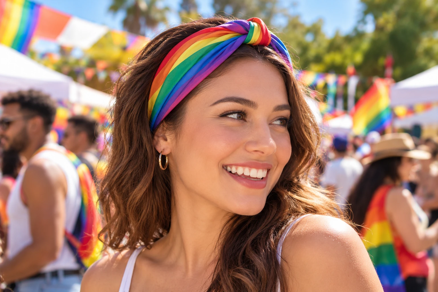 Rainbow Headband - Knotted Design