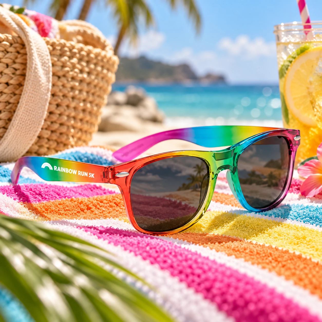 Rainbow Malibu Sunglasses - UV400 Protection & Recycled