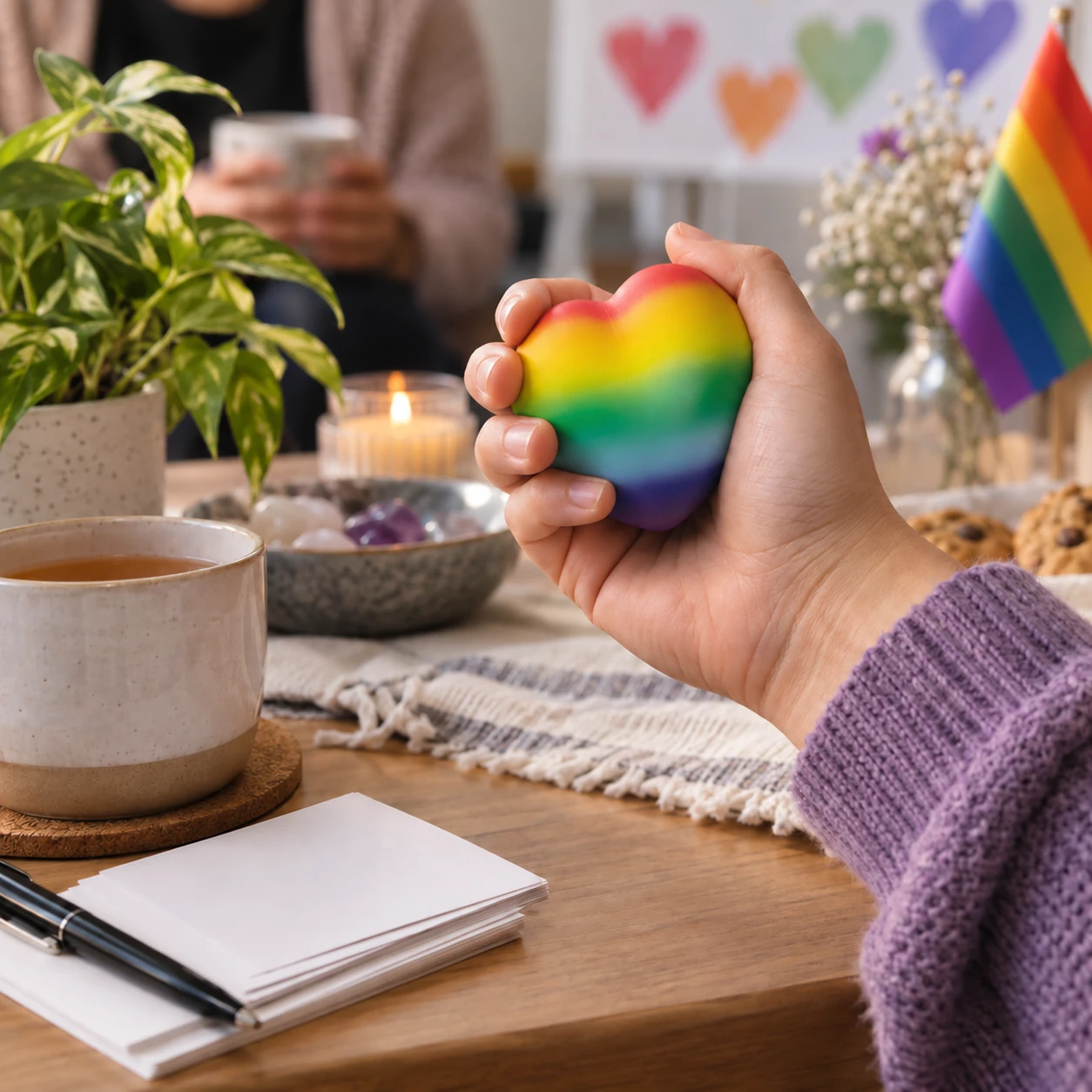 Rainbow Sweet Heart Stress Reliever - Squeezable